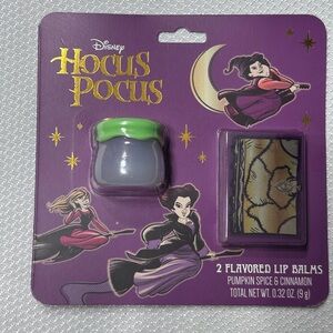 Disney Hocus Pocus lip balm witches Halloween pumpkin spice cinnamon cauldron